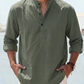 Men's linen casual long-sleeved shirt