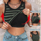 Women's Ribbed Stretchy Tank Top with Shelf Bra