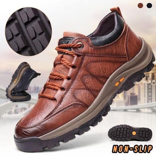[45% Rabatt] Handgenähte Leder-Casual-Schuhe für Männer