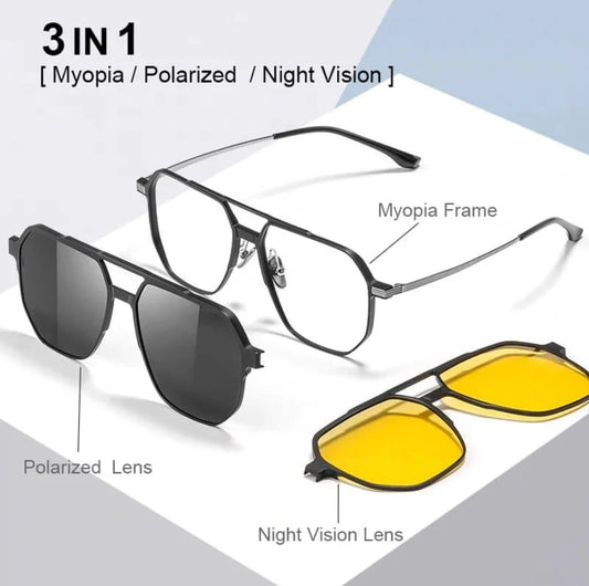 ❤️❤️Magnetische polarisierte 3-in-1-Sonnenbrille für Männer und Frauen