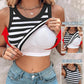 Women's Ribbed Stretchy Tank Top with Shelf Bra