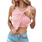 Women's Ribbed Stretchy Tank Top with Shelf Bra