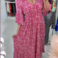 (🔥Hot Sale🔥49% OFF)👗2024 Summer Casual Print V-neck Long Dress