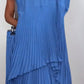 ⏳Limited time 50% OFF⏳🔥Laney Pleated Short Sleeve Irregular Midi Top and Elastic Waist Wide Leg Pants Set✨
