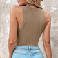 Women's Ribbed Stretchy Tank Top with Shelf Bra
