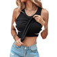 Women's Ribbed Stretchy Tank Top with Shelf Bra