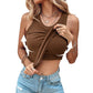 Women's Ribbed Stretchy Tank Top with Shelf Bra