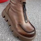 🔥Hot Sale💃Women's Retro PU Leather Warm Short Boots