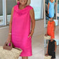 💖Eraly Summer New✨Cotton linen plain color pullover dress - easy and comfortable to wear, fresh and elegant!