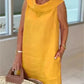 💖Eraly Summer New✨Cotton linen plain color pullover dress - easy and comfortable to wear, fresh and elegant!