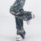 Women's Loose Ripped Wide-Leg Denim Jeans