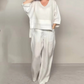 ✨2025 Neue Produkte💕Irregular Hem Cotton Linen 2-P Setiece - Casual Short Sleeve Trendy